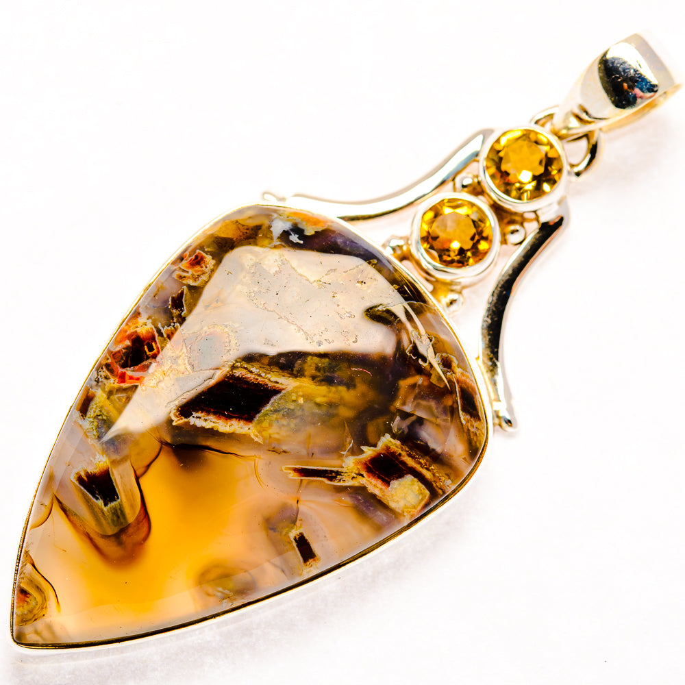 Turkish Tube Agate Pendants handcrafted by Ana Silver Co - PD28771 - Photo 2