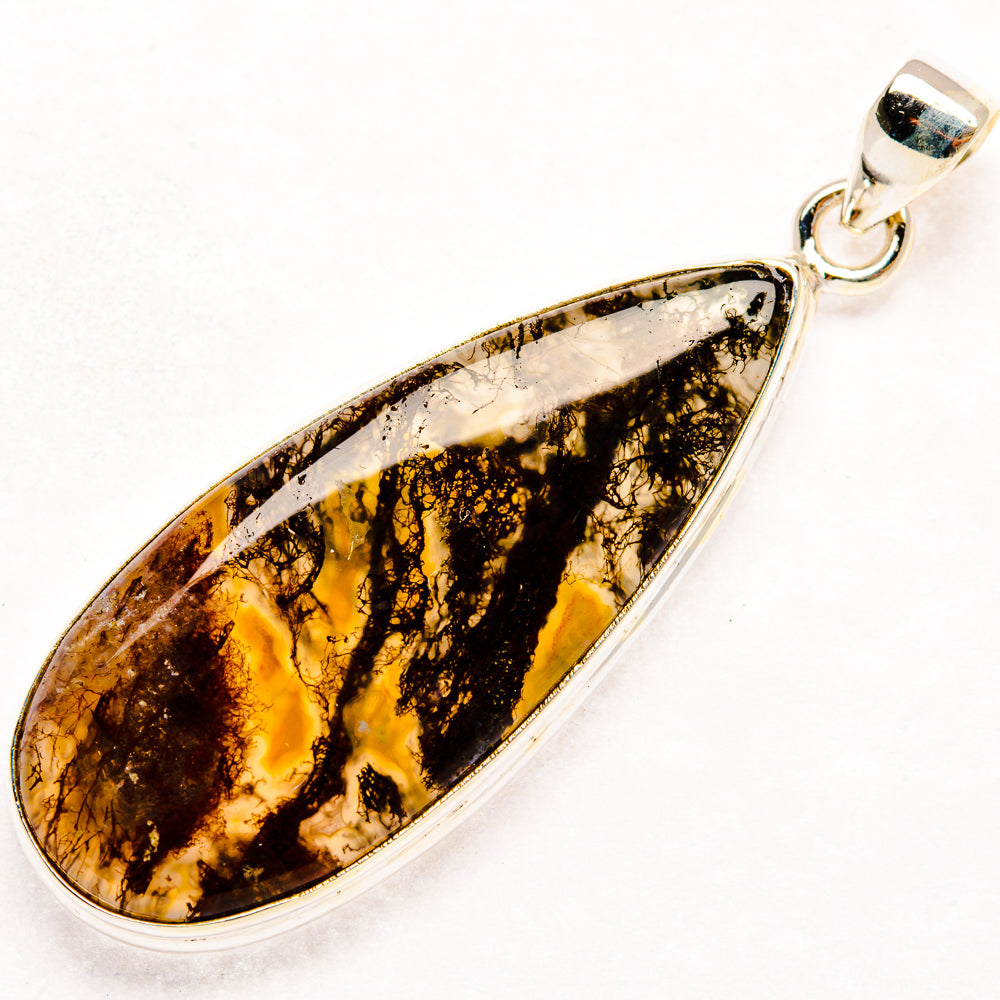 Moss Agate Pendants handcrafted by Ana Silver Co - PD28903 - Photo 2