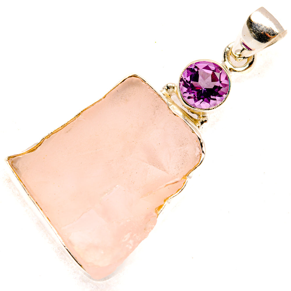 Rose Quartz Pendants handcrafted by Ana Silver Co - PD28929 - Photo 2