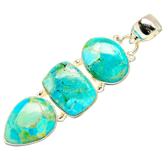 Chrysocolla Pendants handcrafted by Ana Silver Co - PD29250 - Photo 2