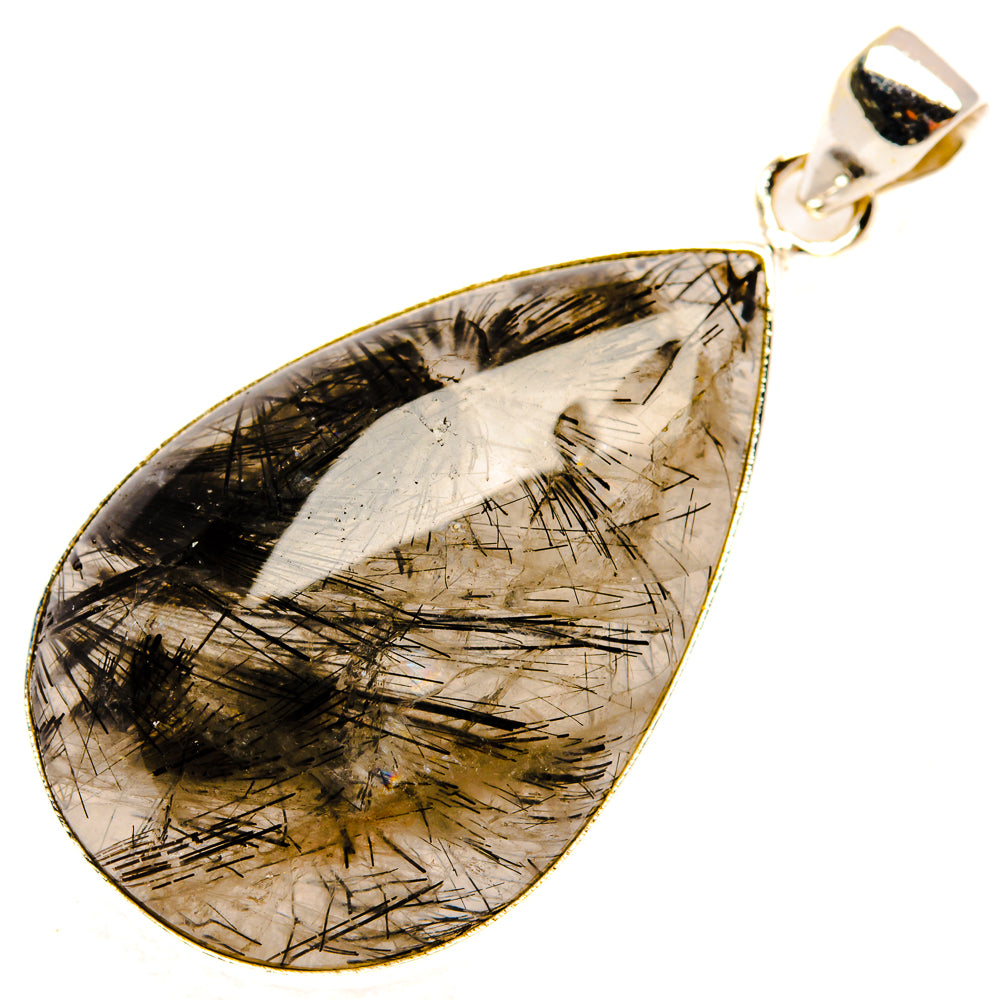 Tourmalinated Quartz Pendants handcrafted by Ana Silver Co - PD29345 - Photo 2