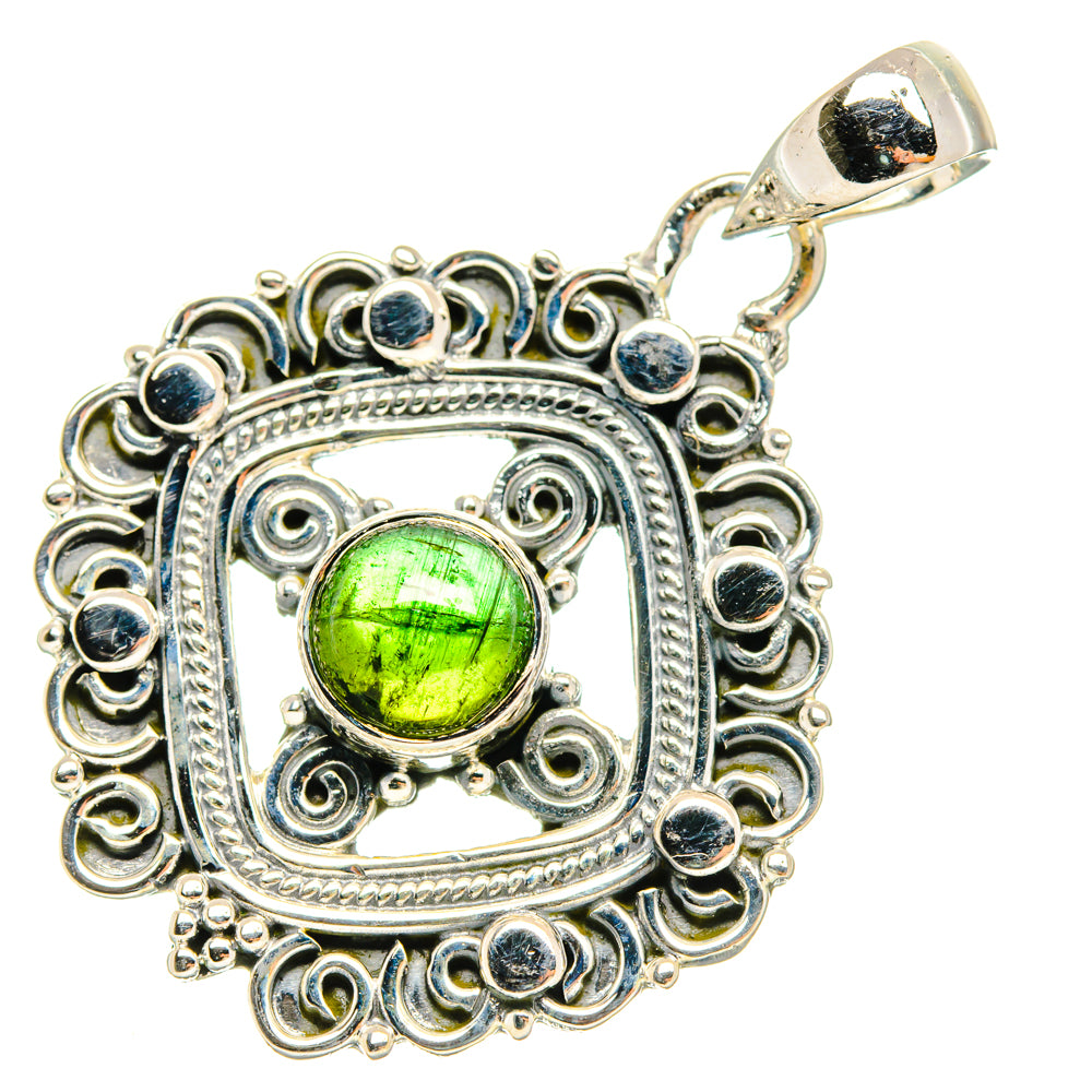 Green Tourmaline Pendants handcrafted by Ana Silver Co - PD29383 - Photo 2
