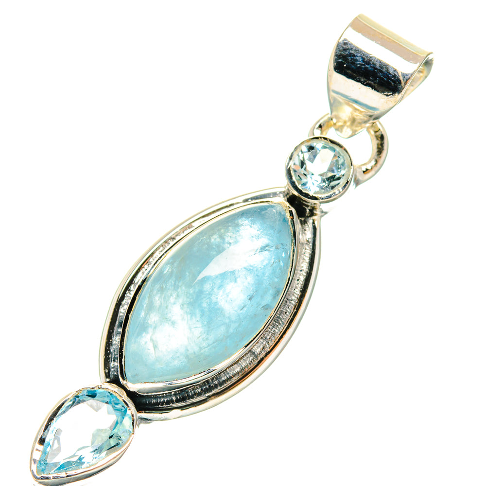 Aquamarine Pendants handcrafted by Ana Silver Co - PD29400 - Photo 2