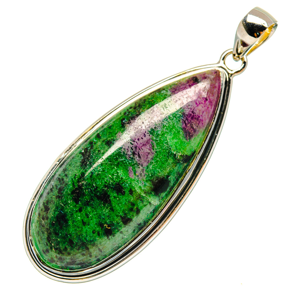 Ruby Zoisite Pendants handcrafted by Ana Silver Co - PD29408 - Photo 2
