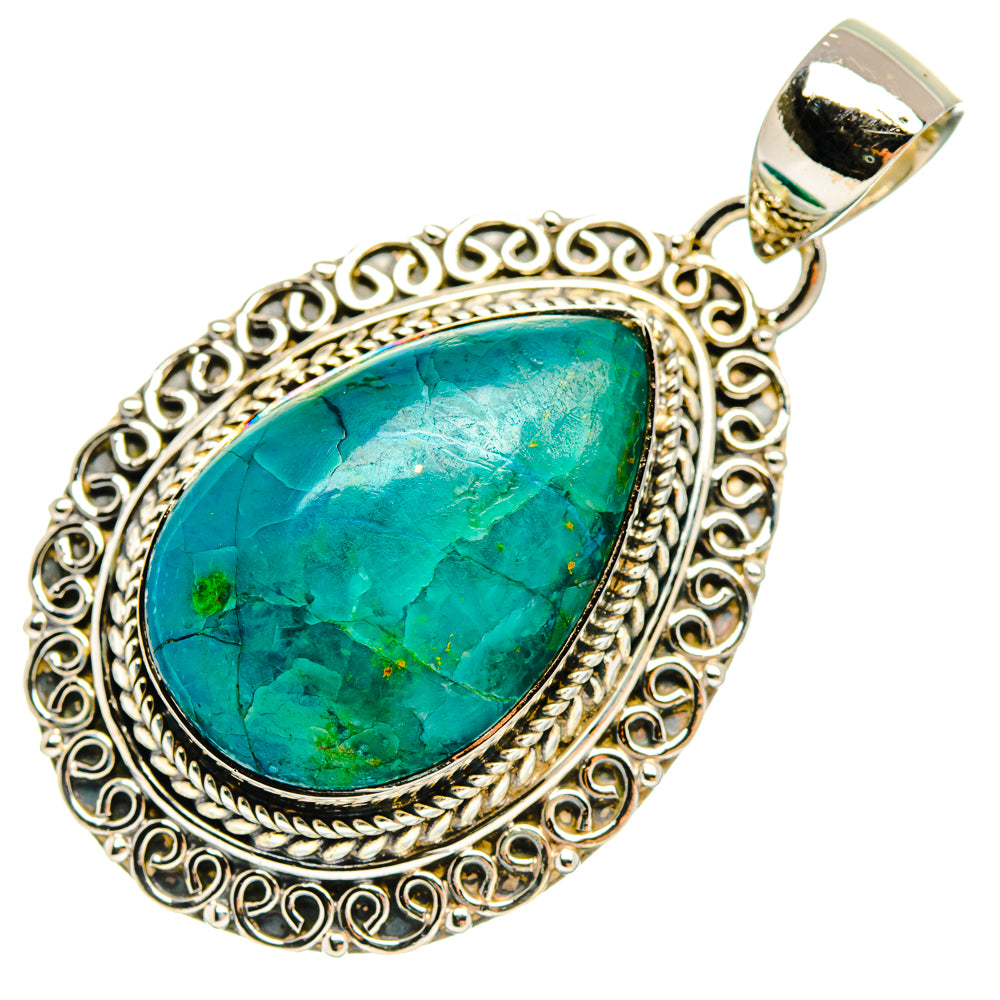 Chrysocolla Pendants handcrafted by Ana Silver Co - PD29411 - Photo 2