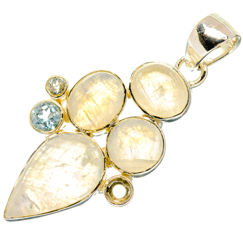 Rainbow Moonstone Pendants handcrafted by Ana Silver Co - PD29433 - Photo 2