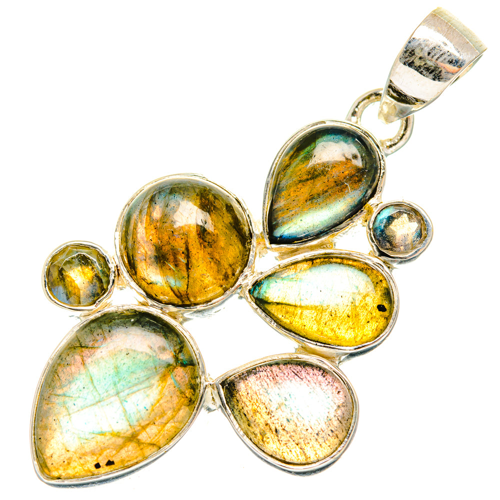 Labradorite Pendants handcrafted by Ana Silver Co - PD29444 - Photo 2
