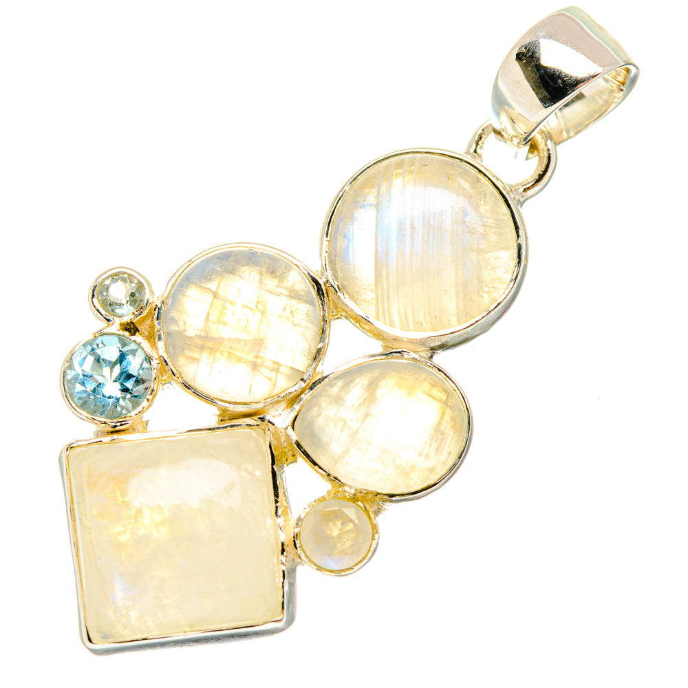 Rainbow Moonstone Pendants handcrafted by Ana Silver Co - PD29476 - Photo 2