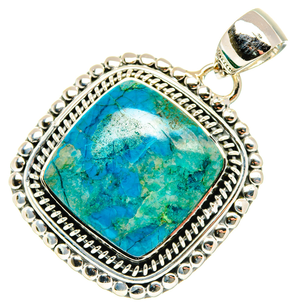 Chrysocolla Pendants handcrafted by Ana Silver Co - PD29532 - Photo 2