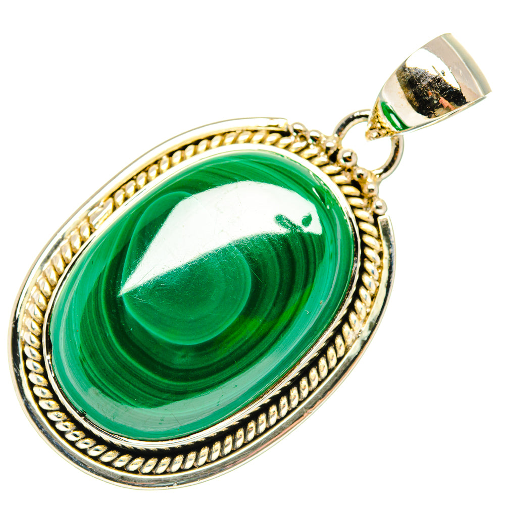 Malachite Pendants handcrafted by Ana Silver Co - PD29607 - Photo 2