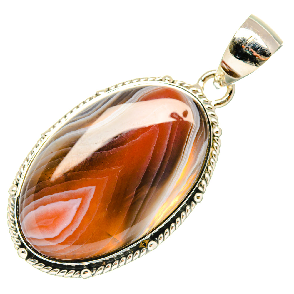 Botswana Agate Pendants handcrafted by Ana Silver Co - PD29626 - Photo 2