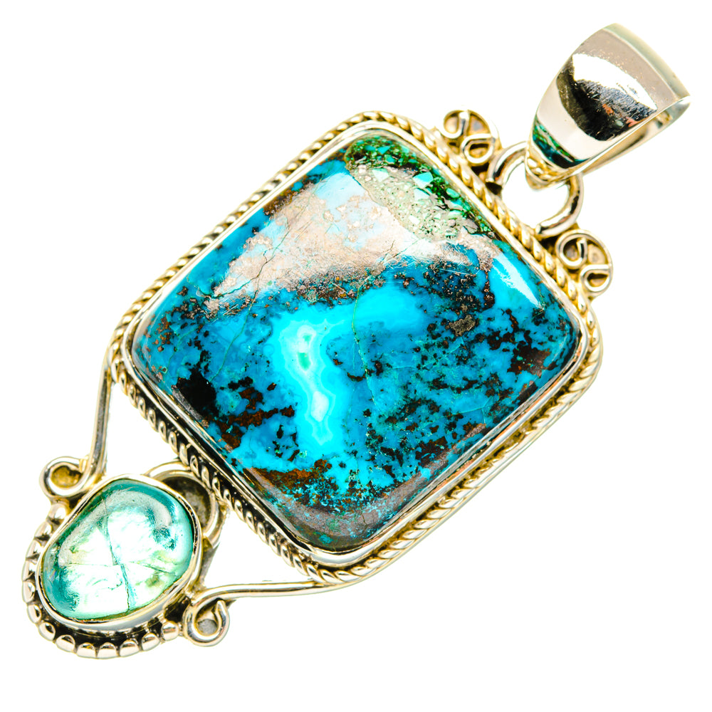 Shattuckite, Apatite Pendants handcrafted by Ana Silver Co - PD29632 - Photo 2