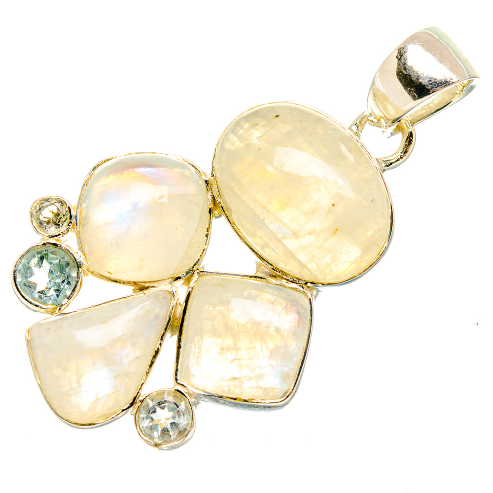 Rainbow Moonstone Pendants handcrafted by Ana Silver Co - PD29697 - Photo 2