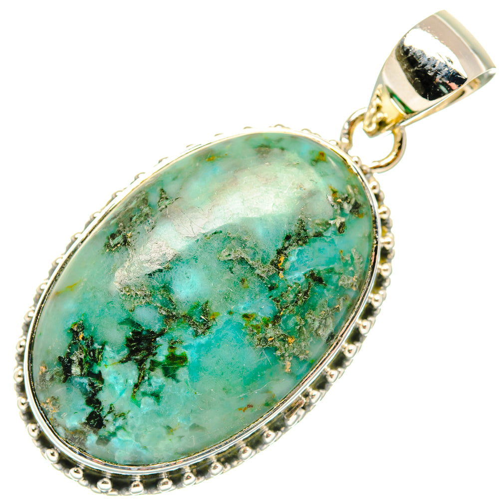 Tibetan Turquoise Pendants handcrafted by Ana Silver Co - PD30005 - Photo 2