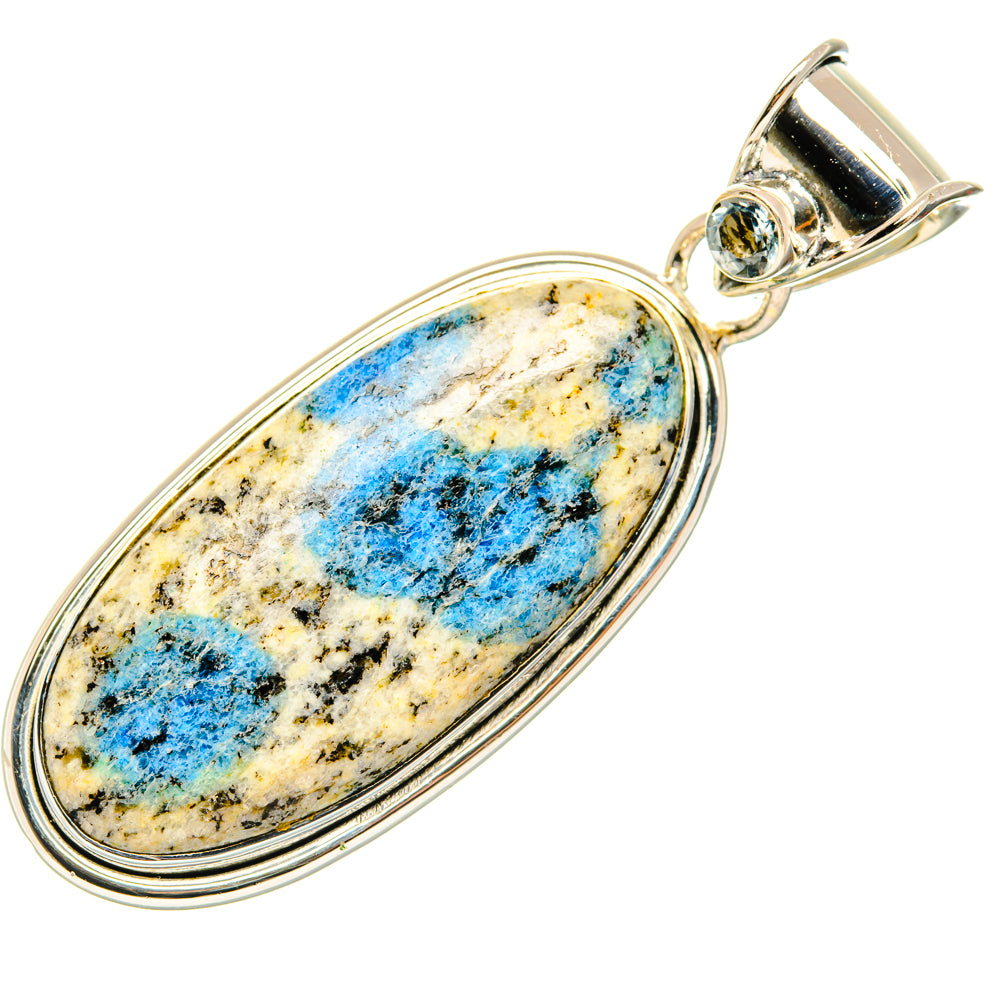 K2 Blue Azurite Pendants handcrafted by Ana Silver Co - PD30104 - Photo 2