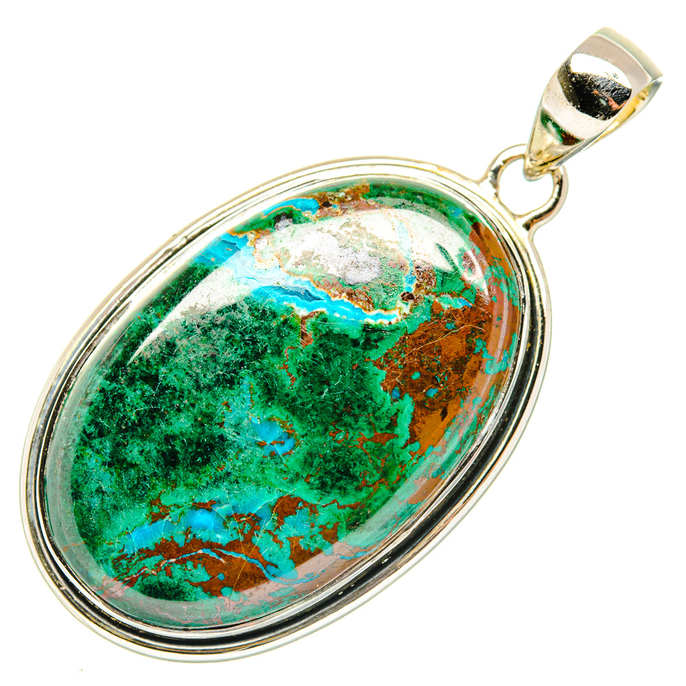 Azurite In Malachite Pendants handcrafted by Ana Silver Co - PD30212 - Photo 2