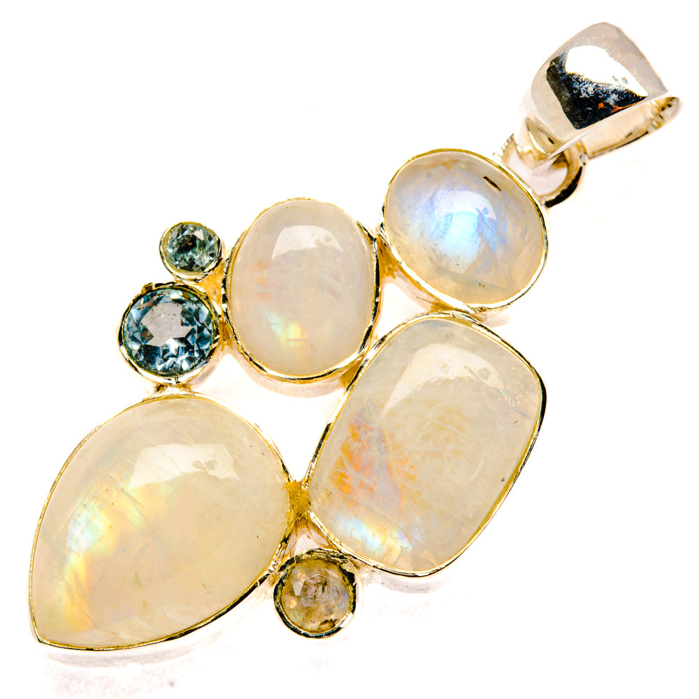Rainbow Moonstone Pendants handcrafted by Ana Silver Co - PD30230 - Photo 2