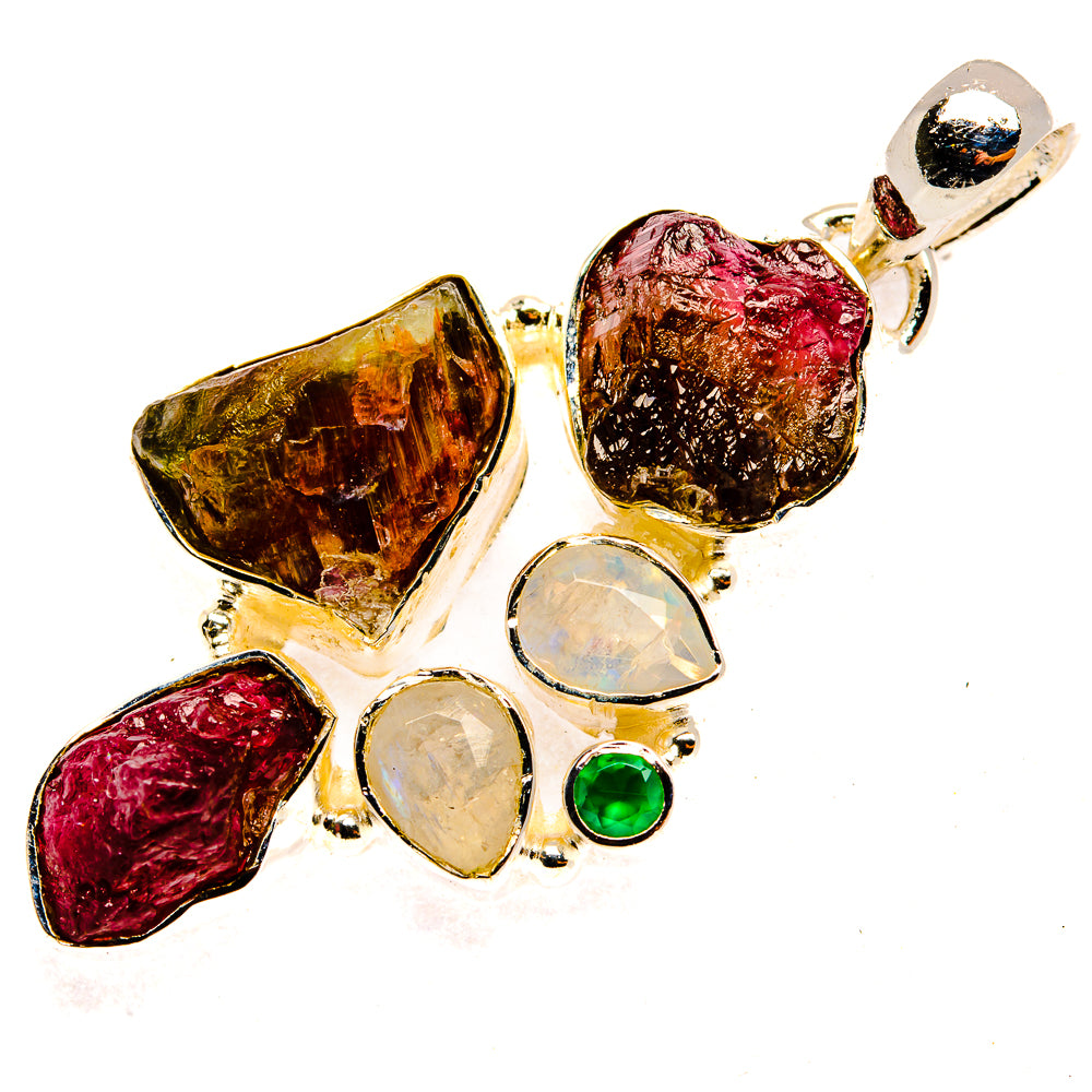 Pink Tourmaline Pendants handcrafted by Ana Silver Co - PD30308 - Photo 2