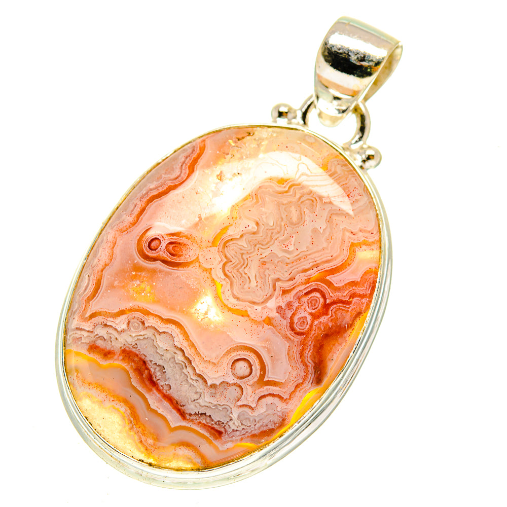 Crazy Lace Agate Pendants handcrafted by Ana Silver Co - PD3031