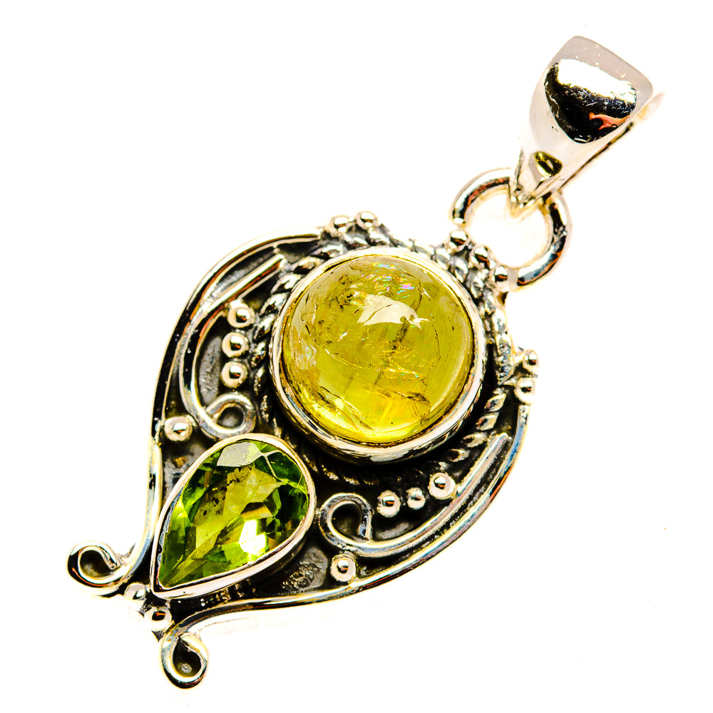 Green Tourmaline Pendants handcrafted by Ana Silver Co - PD30339 - Photo 2