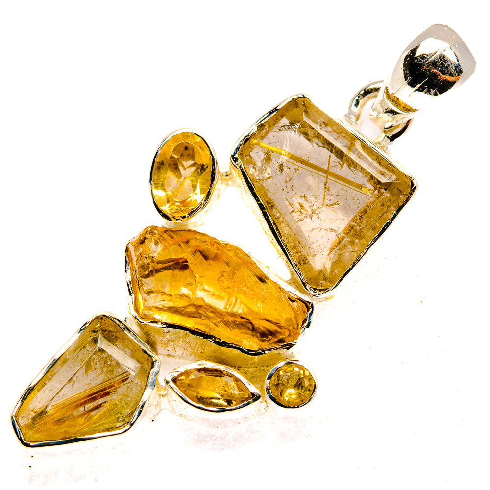 Rutilated Quartz Pendants handcrafted by Ana Silver Co - PD30356 - Photo 2
