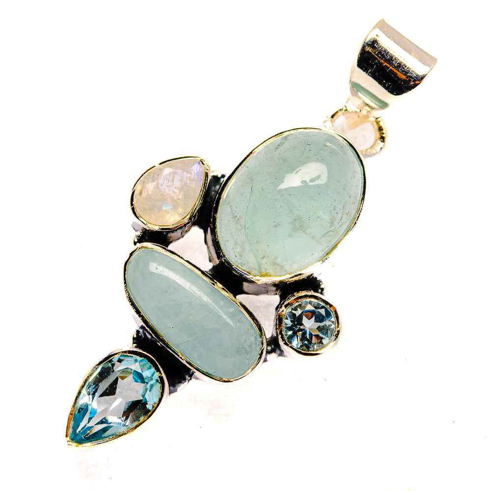 Aquamarine Pendants handcrafted by Ana Silver Co - PD30368 - Photo 2