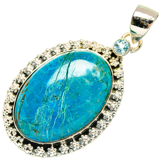 Chrysocolla Pendants handcrafted by Ana Silver Co - PD30448 - Photo 2