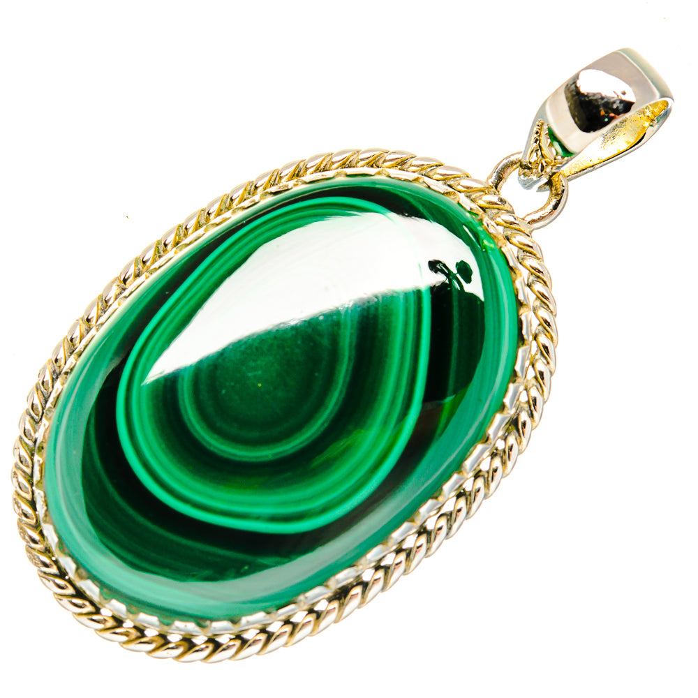 Malachite Pendants handcrafted by Ana Silver Co - PD30450 - Photo 2