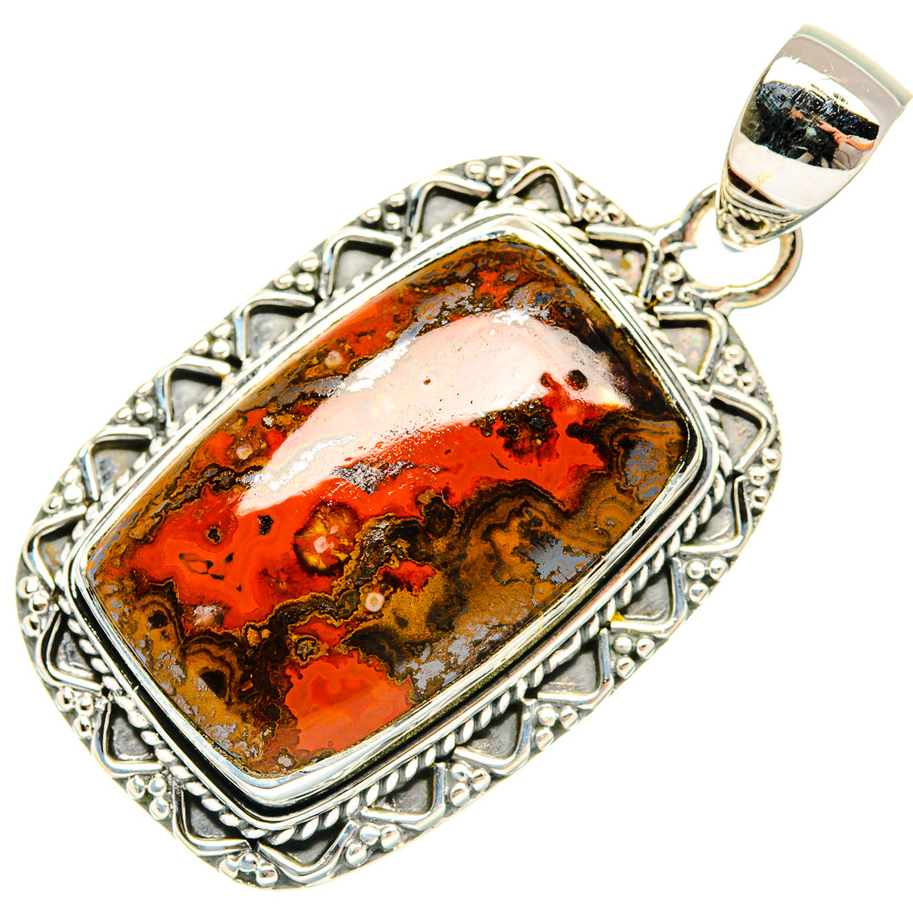 Moroccan Agate Pendants handcrafted by Ana Silver Co - PD30475 - Photo 2