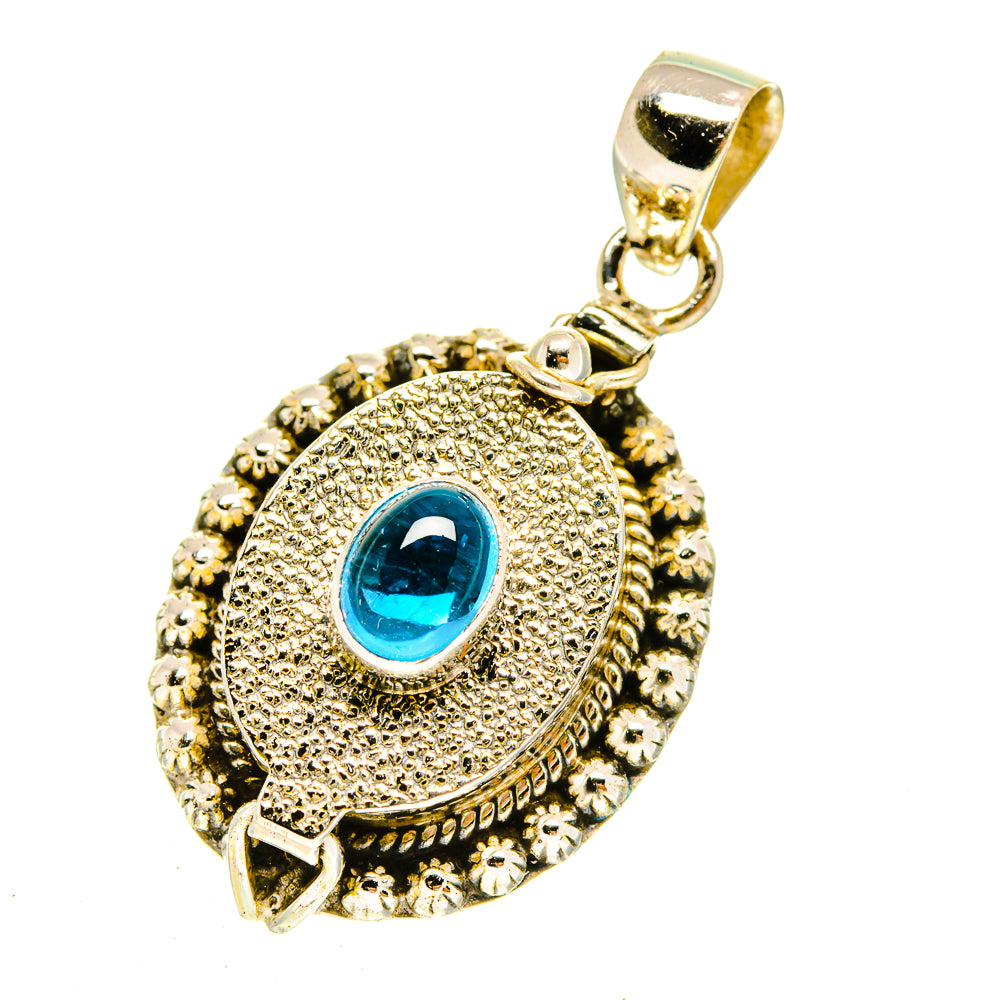 Blue Fluorite Pendants handcrafted by Ana Silver Co - PD3053