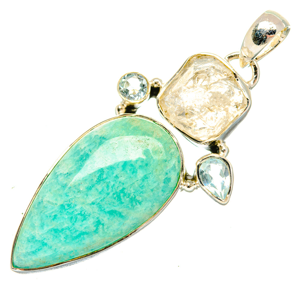 Amazonite Pendants handcrafted by Ana Silver Co - PD30536 - Photo 2