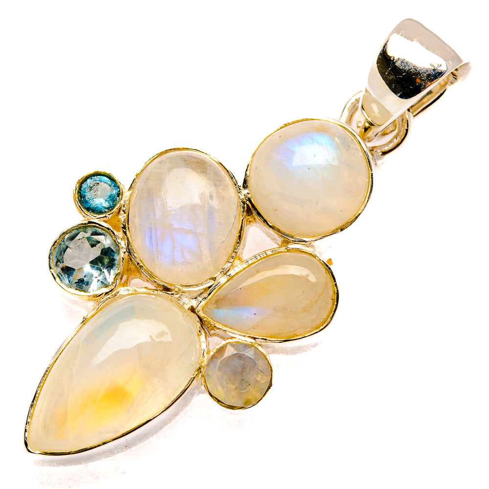 Rainbow Moonstone Pendants handcrafted by Ana Silver Co - PD30577 - Photo 2