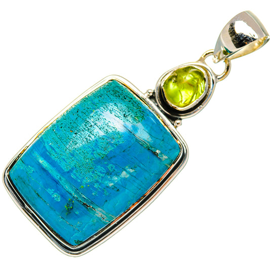 Chrysocolla Pendants handcrafted by Ana Silver Co - PD30607 - Photo 2