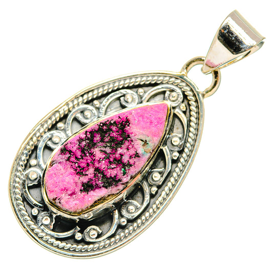Cobalto Calcite Druzy Pendants handcrafted by Ana Silver Co - PD30638 - Photo 2