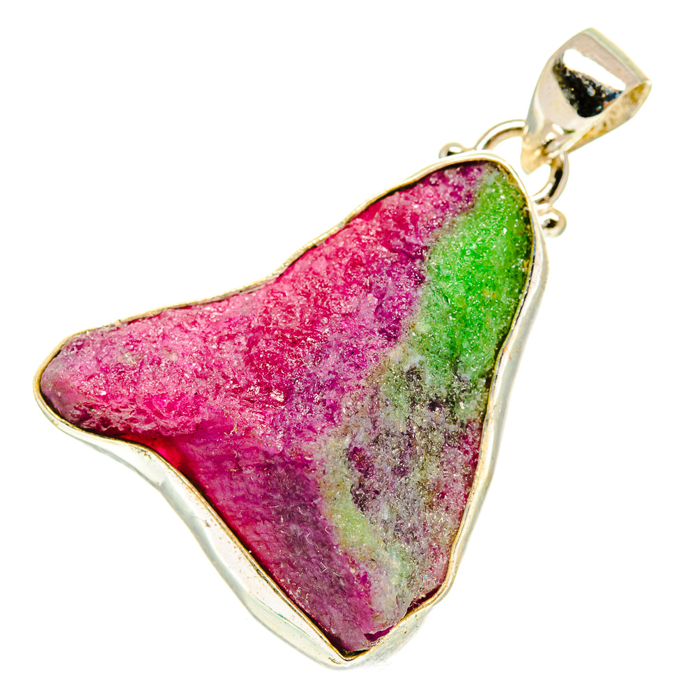 Ruby Zoisite Pendants handcrafted by Ana Silver Co - PD3065