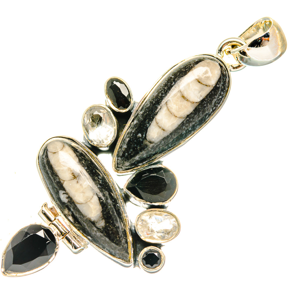 Orthoceras Fossil Pendants handcrafted by Ana Silver Co - PD30650 - Photo 2