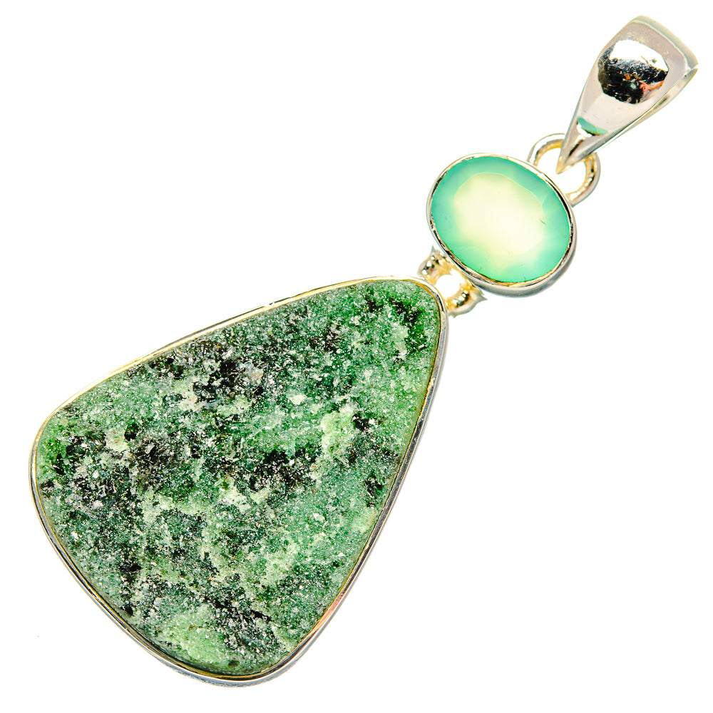 Green Fuchsite Pendants handcrafted by Ana Silver Co - PD30683 - Photo 2