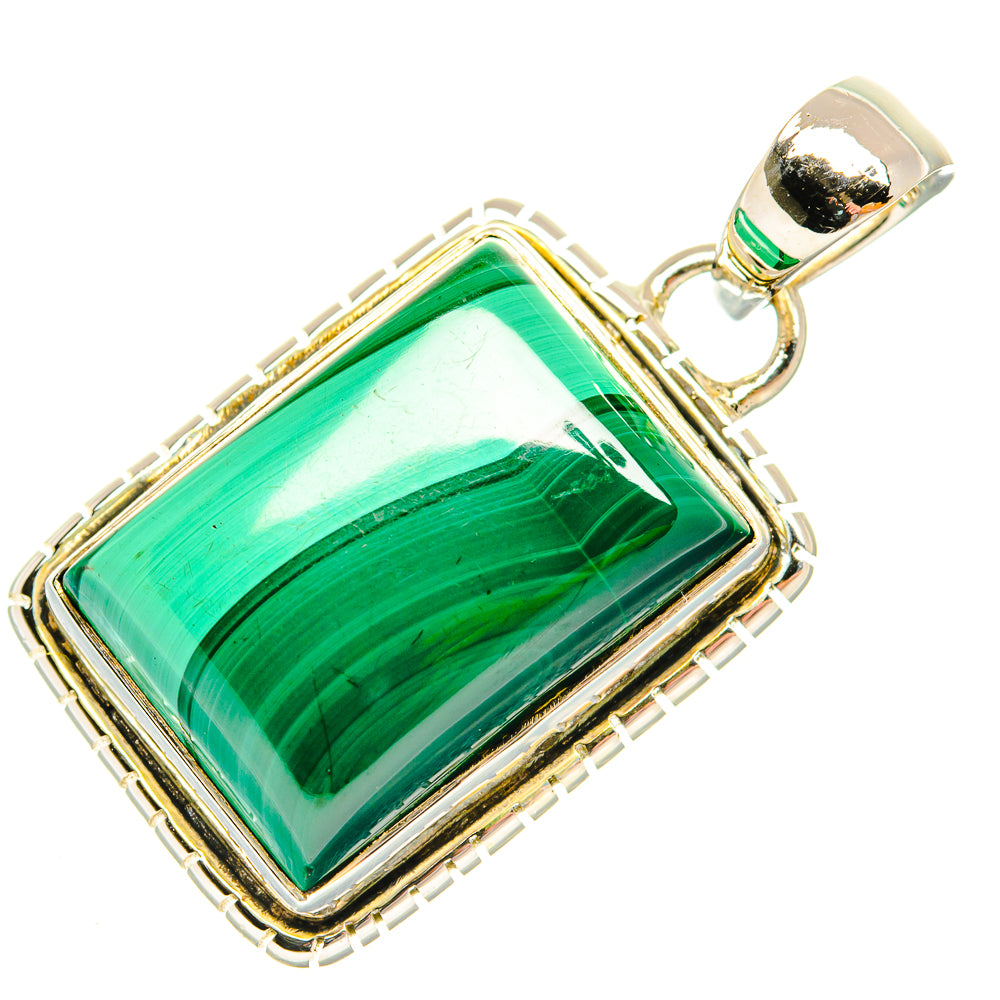 Malachite Pendants handcrafted by Ana Silver Co - PD30706 - Photo 2