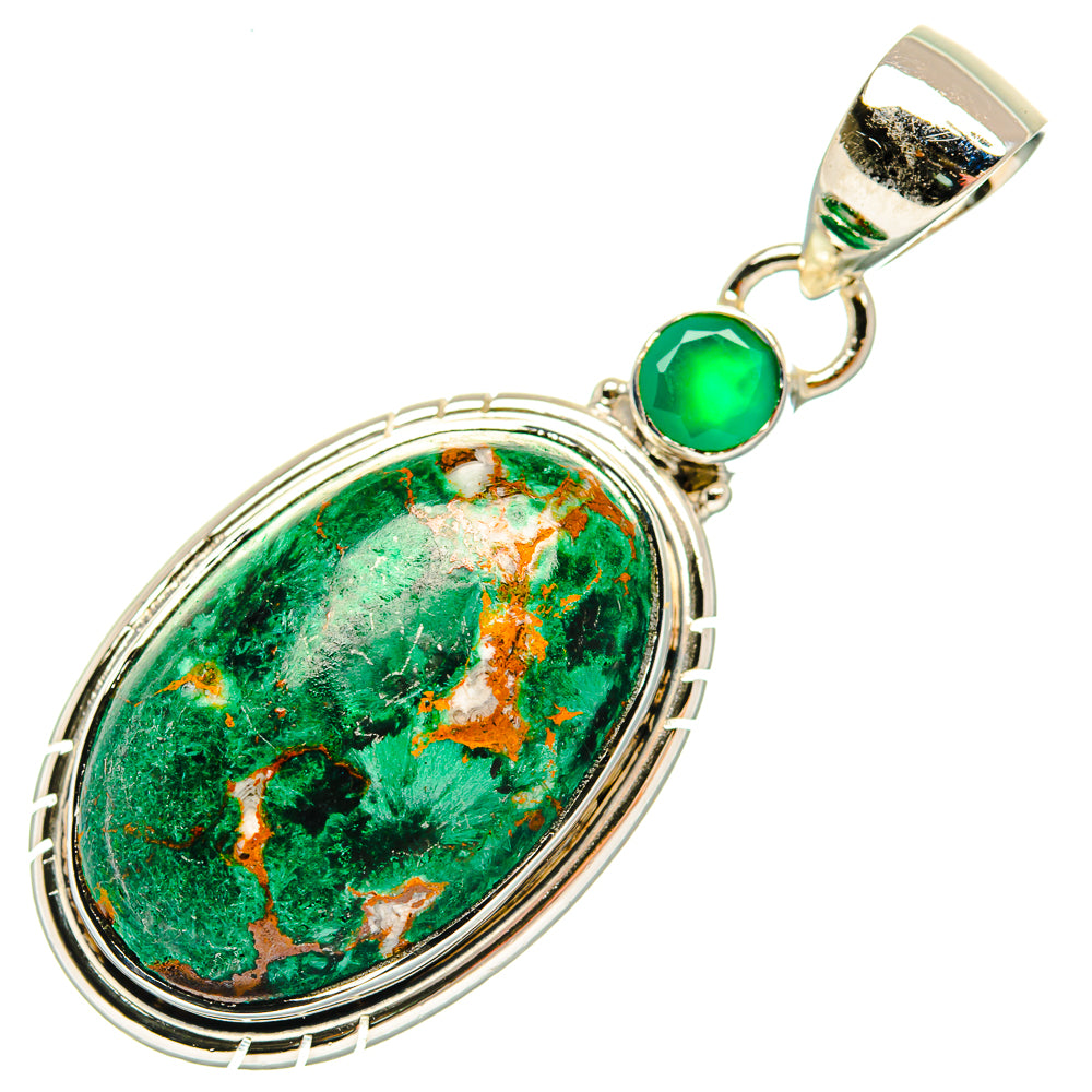 Malachite Pendants handcrafted by Ana Silver Co - PD30710 - Photo 2