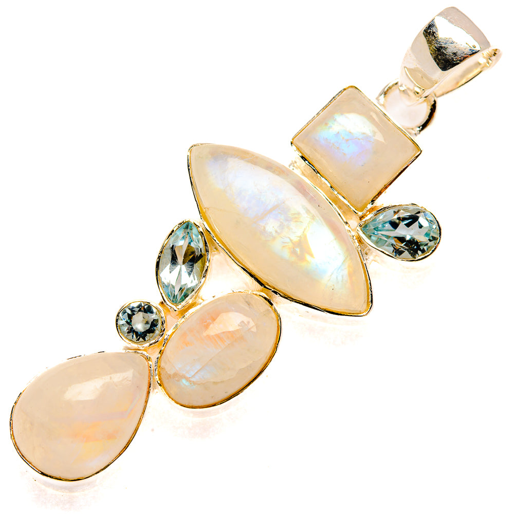 Rainbow Moonstone Pendants handcrafted by Ana Silver Co - PD30889 - Photo 2