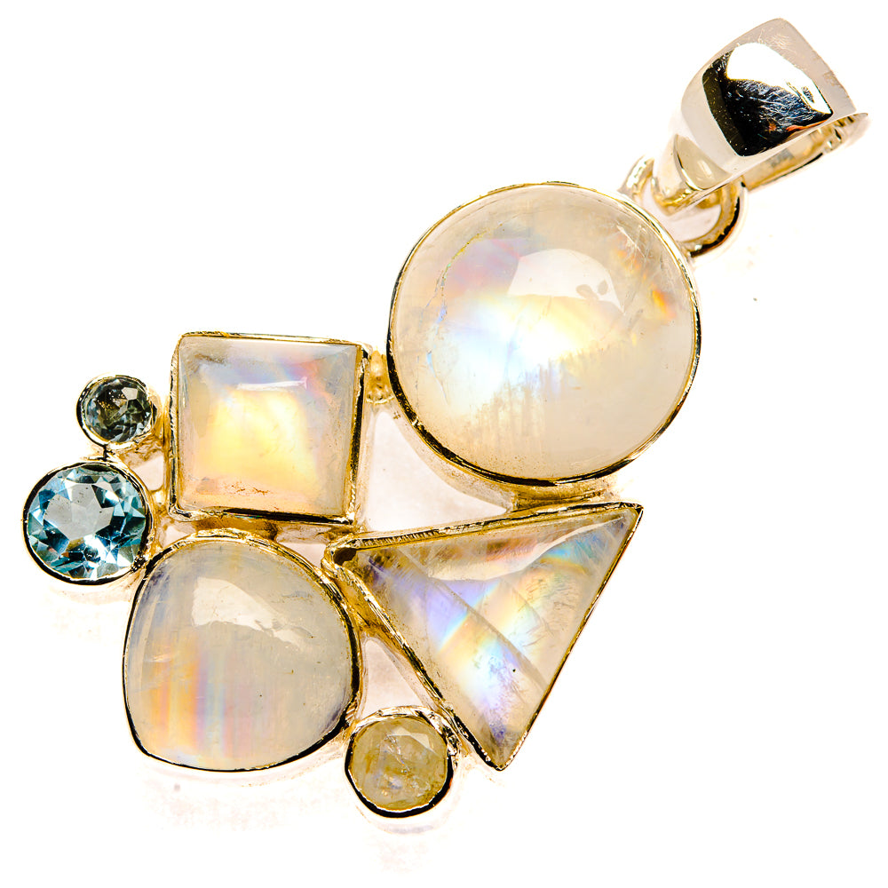 Rainbow Moonstone Pendants handcrafted by Ana Silver Co - PD30902 - Photo 2