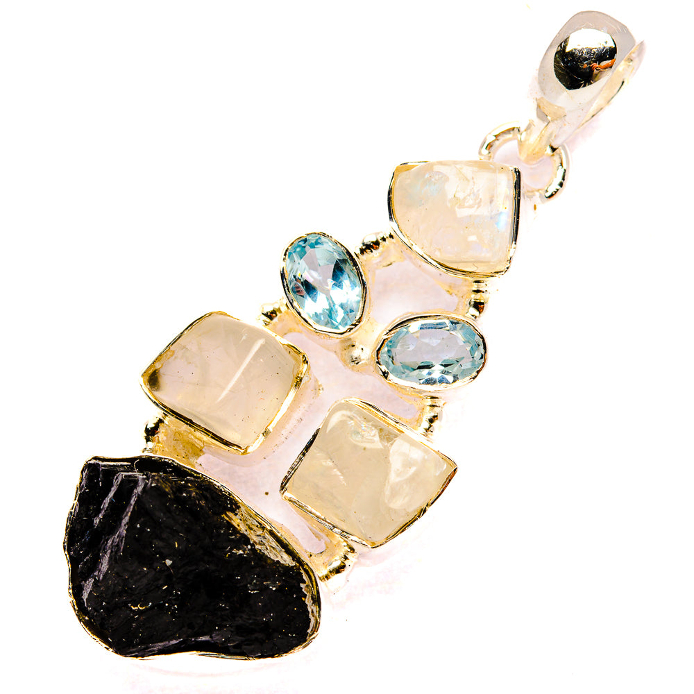 Black Tourmaline Pendants handcrafted by Ana Silver Co - PD31059 - Photo 2