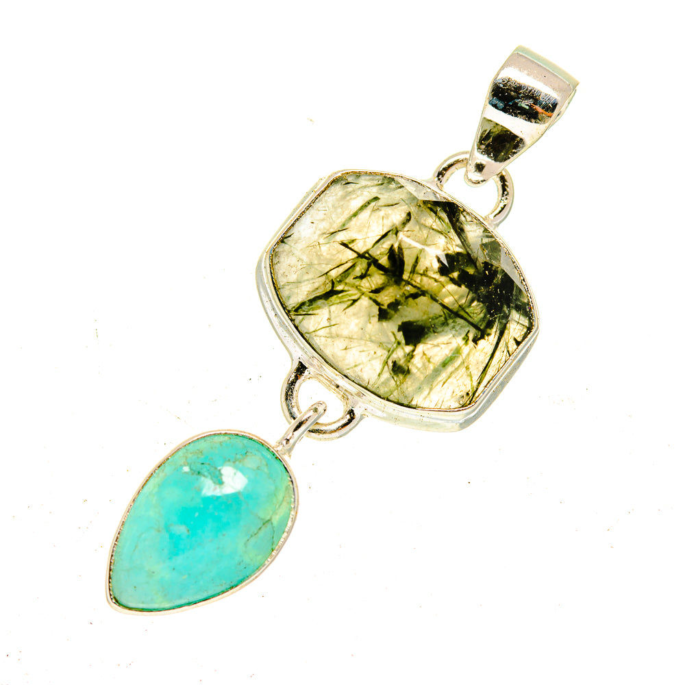 Tourmalinated Quartz Pendants handcrafted by Ana Silver Co - PD3109