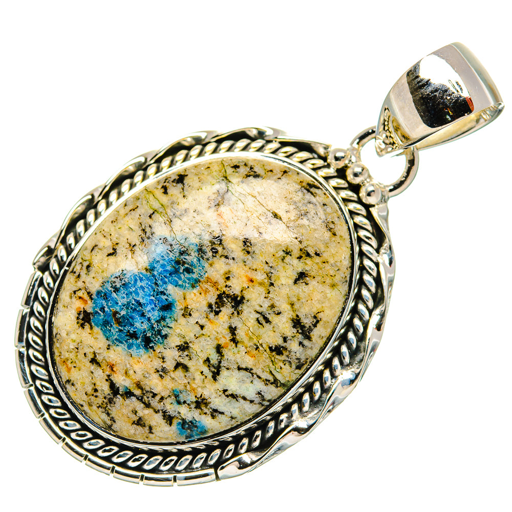 K2 Blue Azurite Pendants handcrafted by Ana Silver Co - PD31108 - Photo 2