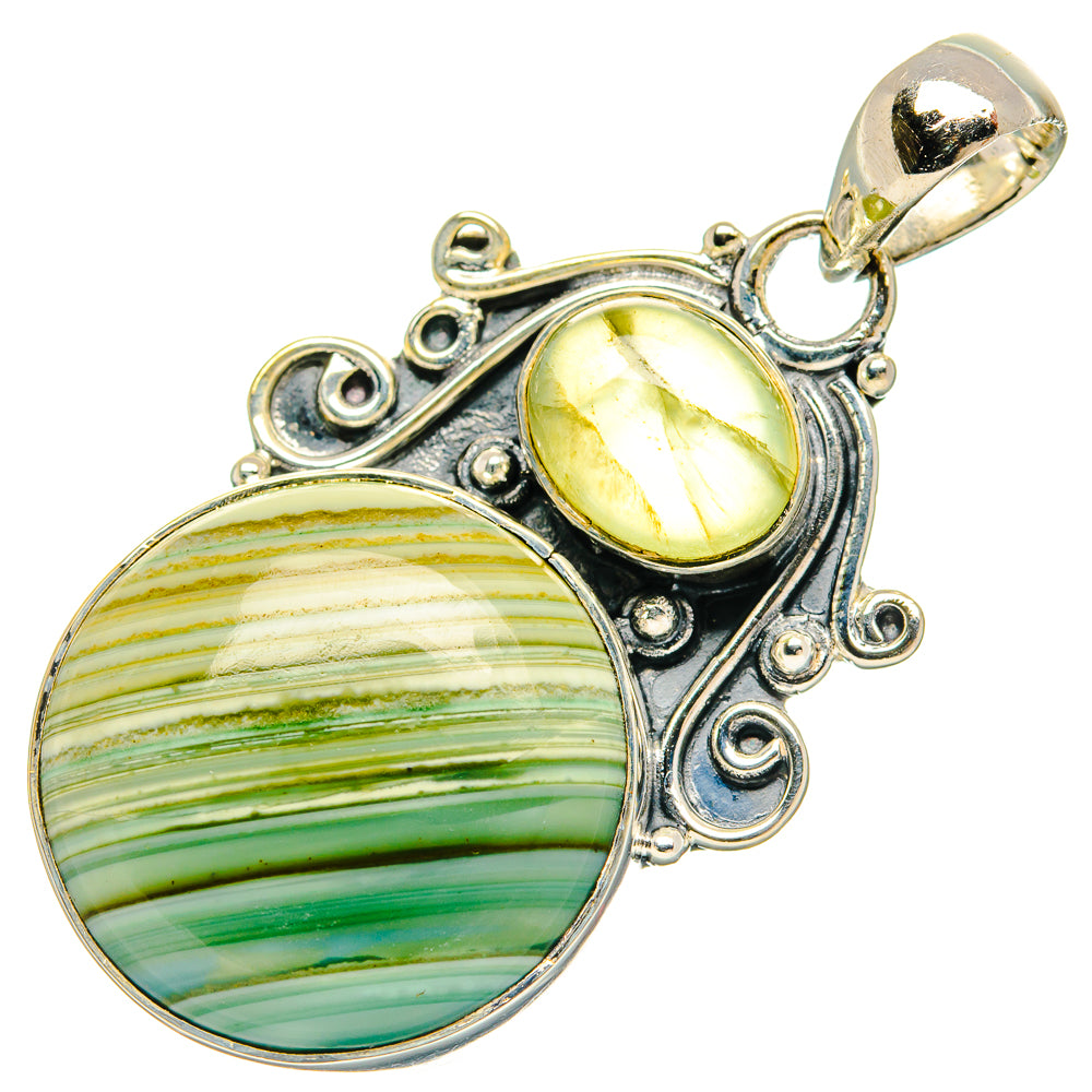 Green Jasper Pendants handcrafted by Ana Silver Co - PD31114 - Photo 2