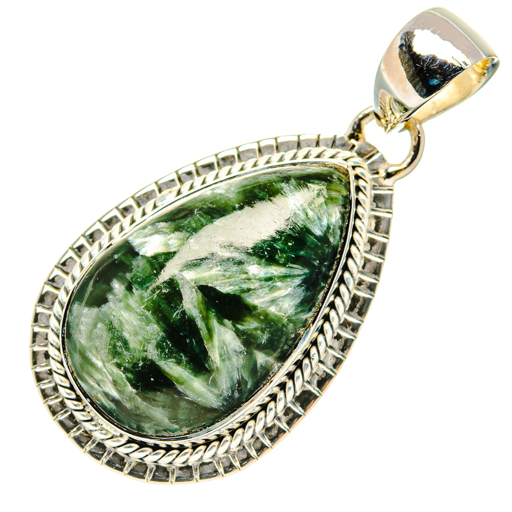 Seraphinite Pendants handcrafted by Ana Silver Co - PD31128 - Photo 2