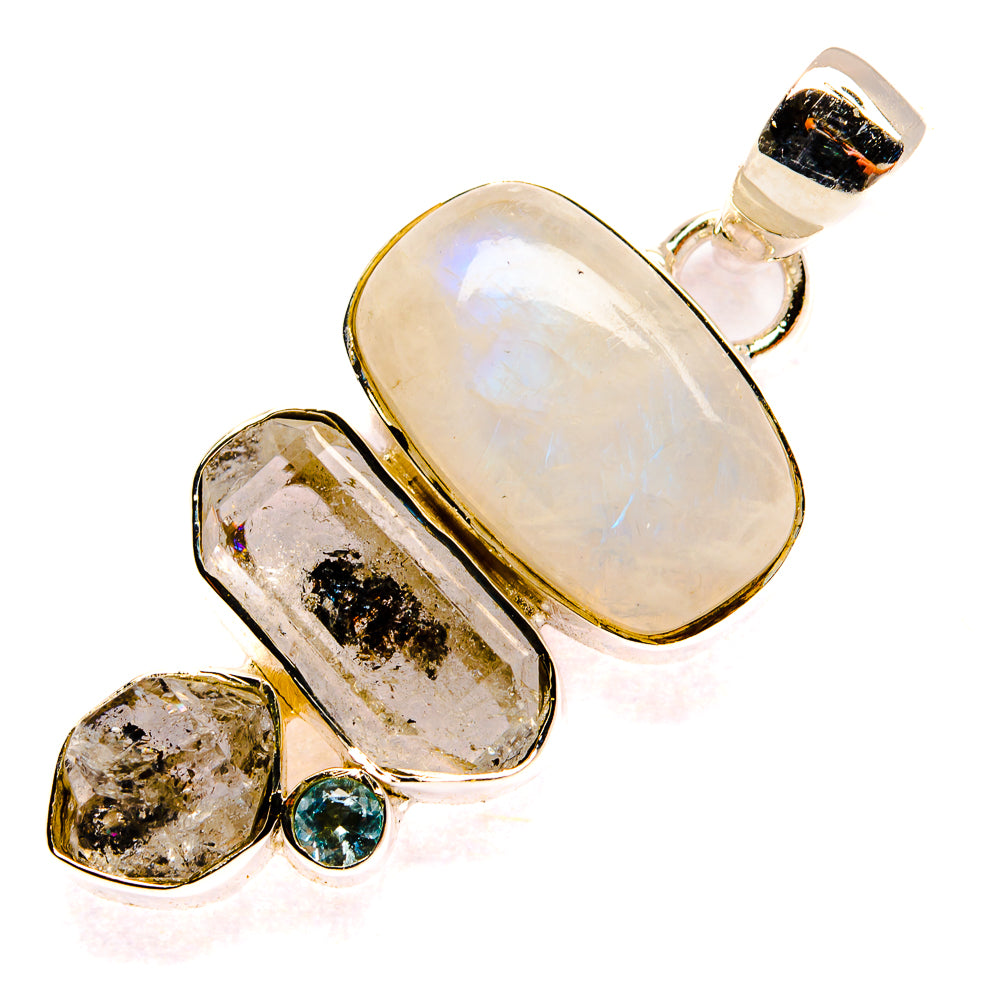 Rainbow Moonstone Pendants handcrafted by Ana Silver Co - PD31213 - Photo 2