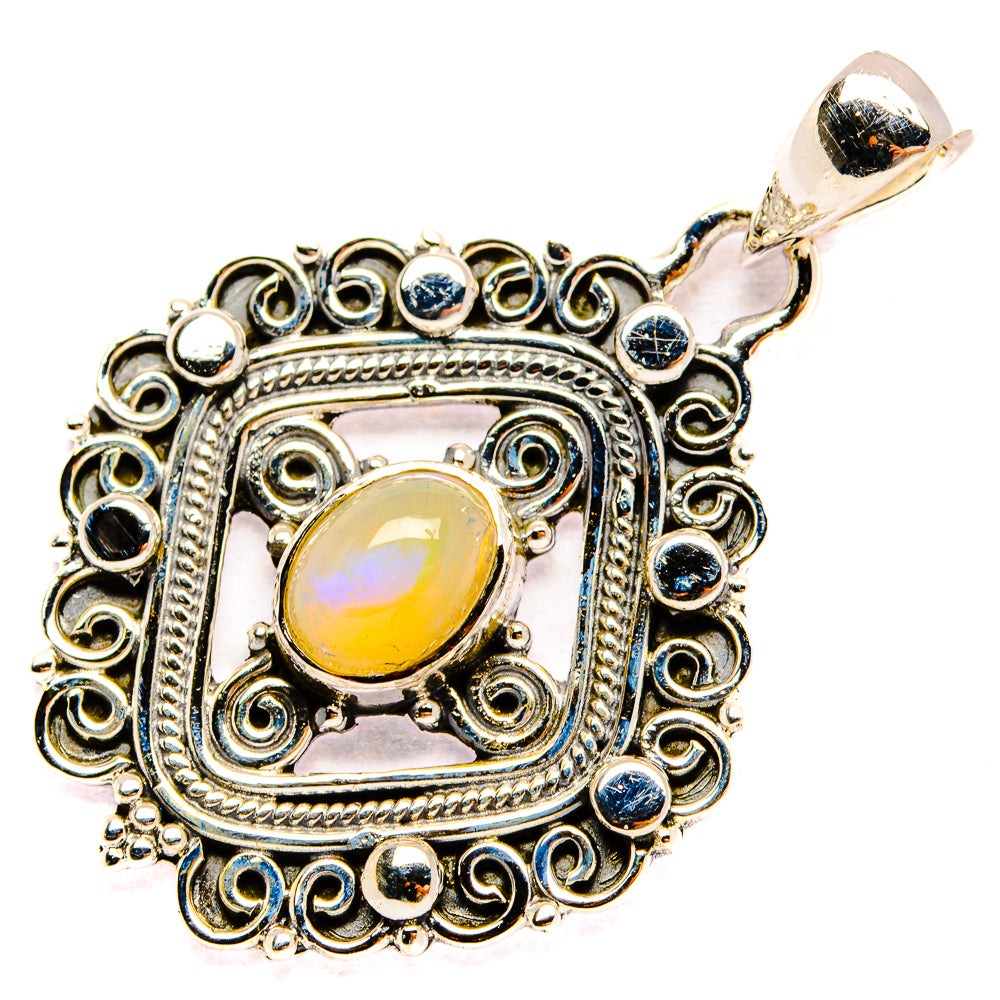 Ethiopian Opal Pendants handcrafted by Ana Silver Co - PD31247 - Photo 2