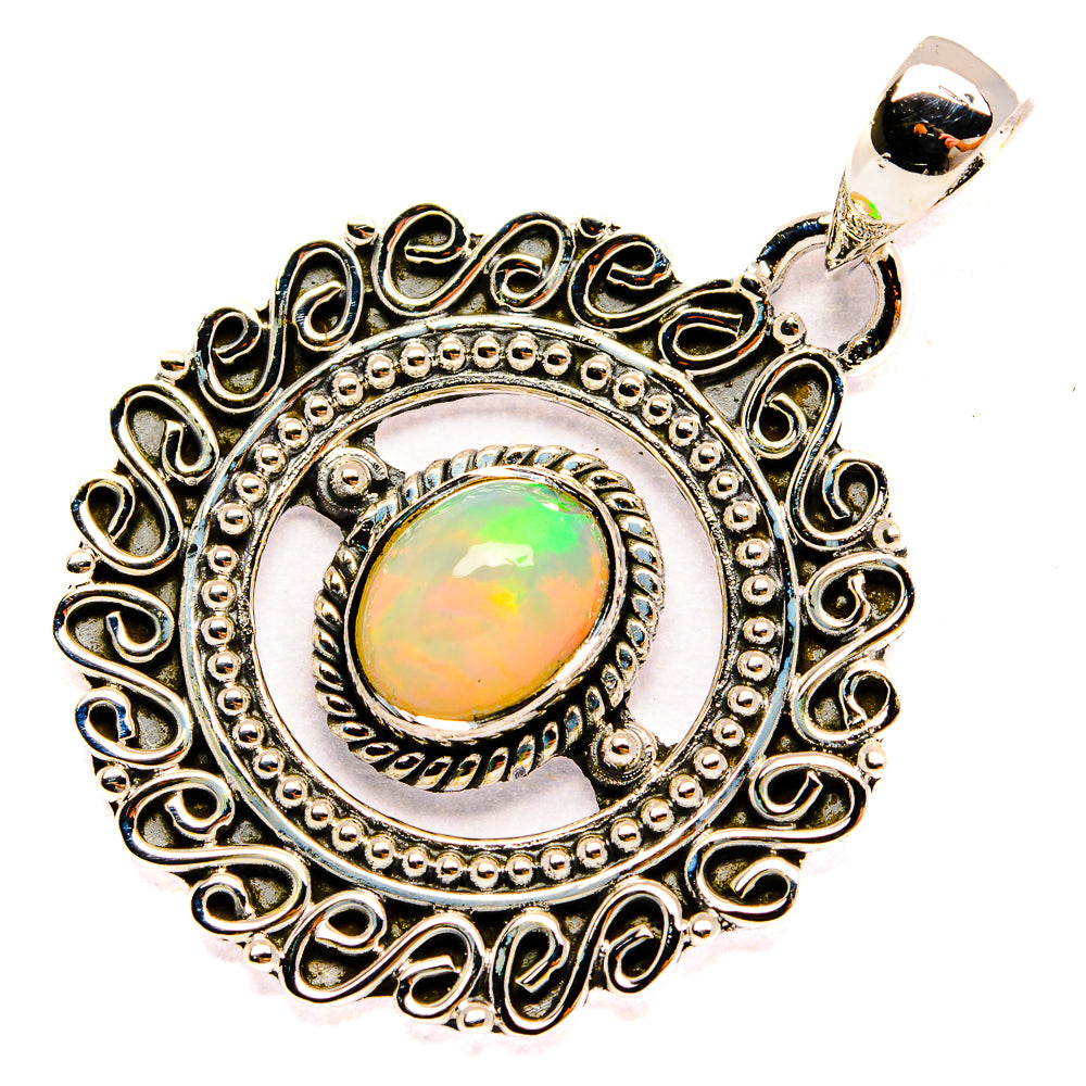 Ethiopian Opal Pendants handcrafted by Ana Silver Co - PD31254 - Photo 2
