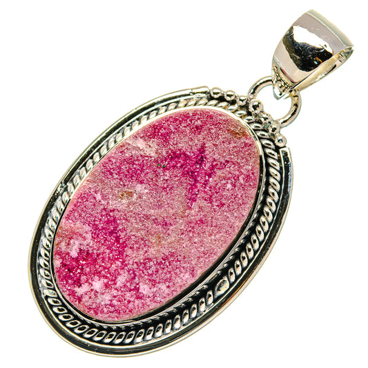 Cobalto Calcite Druzy Pendants handcrafted by Ana Silver Co - PD31266 - Photo 2